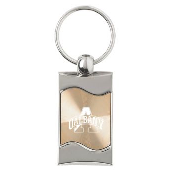 Keychain Fob with Wave Shaped Inlay - Albany Great Danes