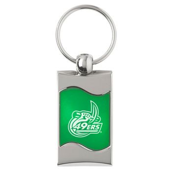 Keychain Fob with Wave Shaped Inlay - UNC Charlotte 49ers