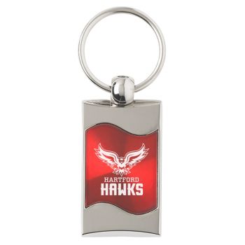 Keychain Fob with Wave Shaped Inlay - Hartford Hawks