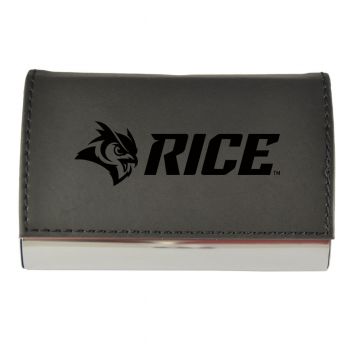 PU Leather Business Card Holder - Rice Owls