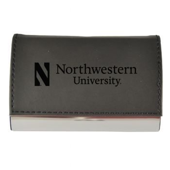 PU Leather Business Card Holder - Northwestern Wildcats