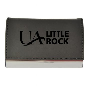 PU Leather Business Card Holder - Arkansas Little Rock Trojans