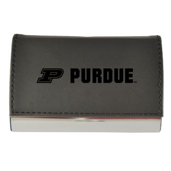PU Leather Business Card Holder - Purdue Boilermakers