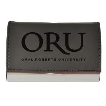 PU Leather Business Card Holder - Oral Roberts Golden Eagles