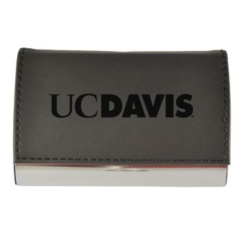 PU Leather Business Card Holder - UC Davis Aggies