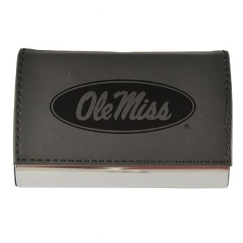 PU Leather Business Card Holder - Ole Miss Rebels