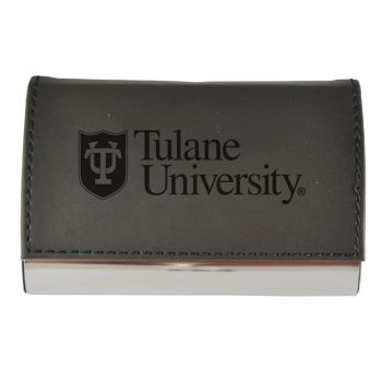 PU Leather Business Card Holder - Tulane Pelicans