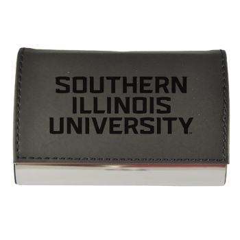 PU Leather Business Card Holder - Southern Illinois Salukis