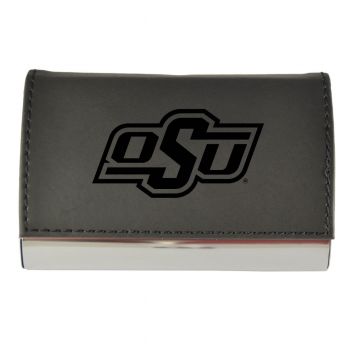 PU Leather Business Card Holder - Oklahoma State Bobcats