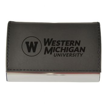 PU Leather Business Card Holder - Western Michigan Broncos