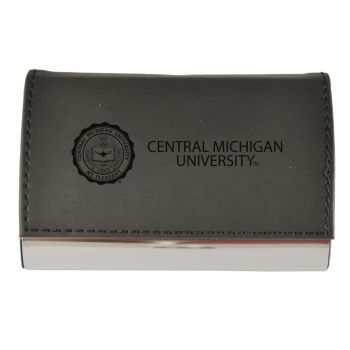 PU Leather Business Card Holder - Central Michigan Chippewas