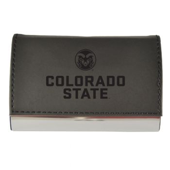 PU Leather Business Card Holder - Colorado State Rams