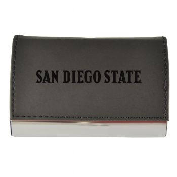 PU Leather Business Card Holder - SDSU Aztecs