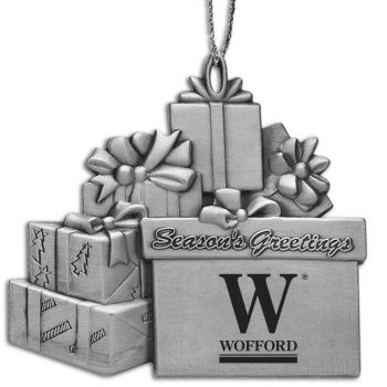 Pewter Gift Display Christmas Tree Ornament - Wofford Terriers
