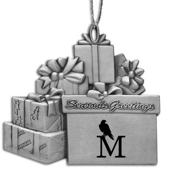 Pewter Gift Display Christmas Tree Ornament - Montevallo Falcons