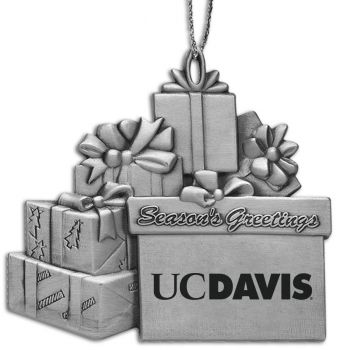 Pewter Gift Display Christmas Tree Ornament - UC Davis Aggies