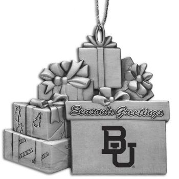 Pewter Gift Display Christmas Tree Ornament - Baylor Bears