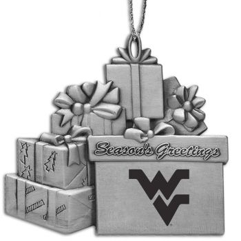 Pewter Gift Display Christmas Tree Ornament - West Virginia Mountaineers