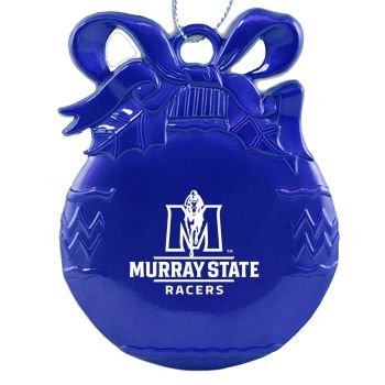 Pewter Christmas Bulb Ornament - Murray State Racers