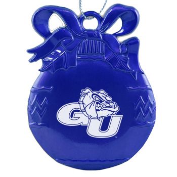 Pewter Christmas Bulb Ornament - Gonzaga Bulldogs