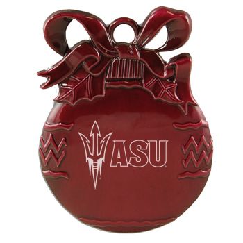Pewter Christmas Bulb Ornament - ASU Sun Devils