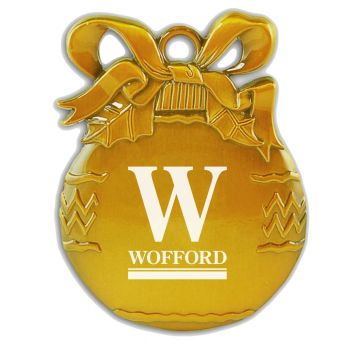 Pewter Christmas Bulb Ornament - Wofford Terriers
