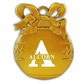 Pewter Christmas Bulb Ornament - Alcorn State Braves