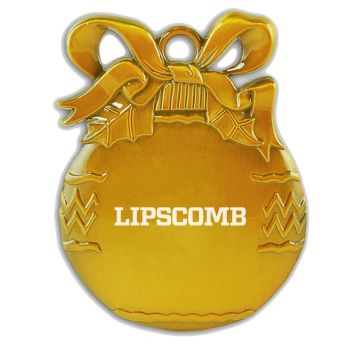Pewter Christmas Bulb Ornament - Lipscomb Bison