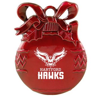 Pewter Christmas Bulb Ornament - Hartford Hawks