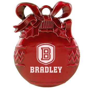 Pewter Christmas Bulb Ornament - Bradley Braves