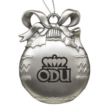 Pewter Christmas Bulb Ornament - Old Dominion Monarchs