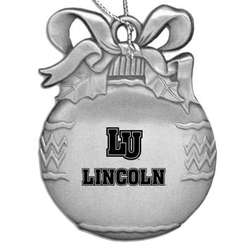 Pewter Christmas Bulb Ornament - Lincoln University Tigers