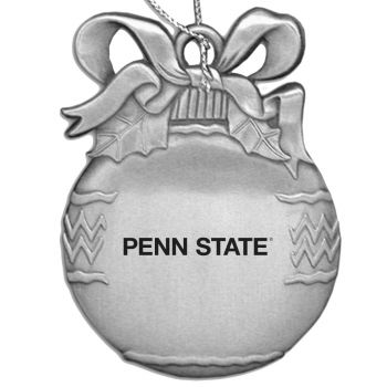 Pewter Christmas Bulb Ornament - Penn State Lions