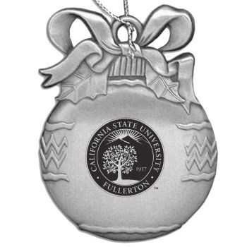 Pewter Christmas Bulb Ornament - Cal State Fullerton Titans
