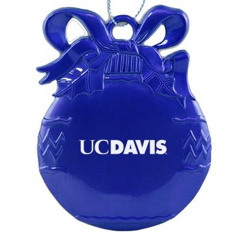 Pewter Christmas Bulb Ornament - UC Davis Aggies