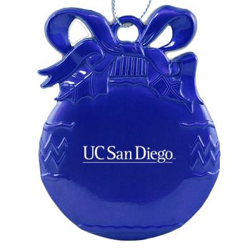 Pewter Christmas Bulb Ornament - UCSD Tritons