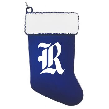 Pewter Stocking Christmas Ornament - Rice Owls