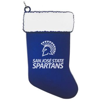 Pewter Stocking Christmas Ornament - San Jose State Spartans