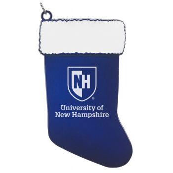 Pewter Stocking Christmas Ornament - New Hampshire Wildcats
