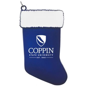 Pewter Stocking Christmas Ornament - Coppin State Eagles