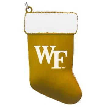 Pewter Stocking Christmas Ornament - Wake Forest Demon Deacons