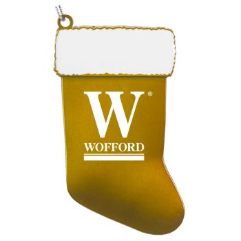Pewter Stocking Christmas Ornament - Wofford Terriers