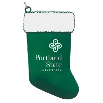 Pewter Stocking Christmas Ornament - Portland State 