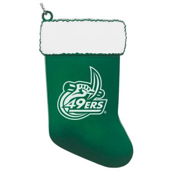 Pewter Stocking Christmas Ornament - UNC Charlotte 49ers