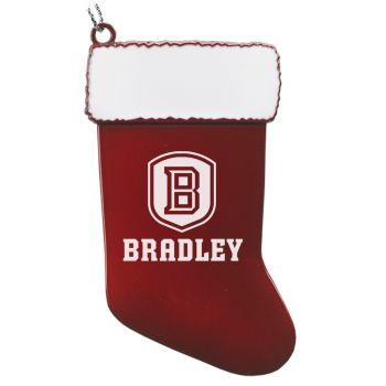 Pewter Stocking Christmas Ornament - Bradley Braves