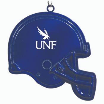 Football Helmet Pewter Christmas Ornament - UNF Ospreys