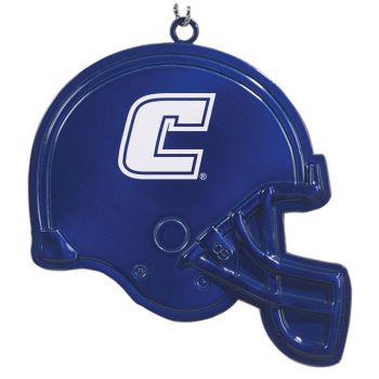 Football Helmet Pewter Christmas Ornament - Tennessee Chattanooga Mocs