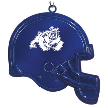 Football Helmet Pewter Christmas Ornament - Fresno State Bulldogs