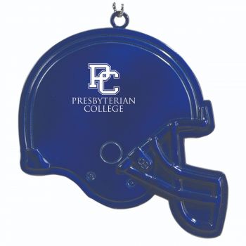 Football Helmet Pewter Christmas Ornament - Presbyterian Blue Hose
