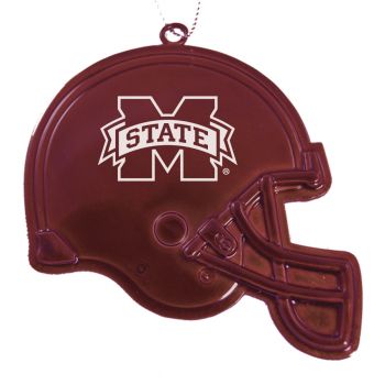 Football Helmet Pewter Christmas Ornament - MSVU Delta Devils